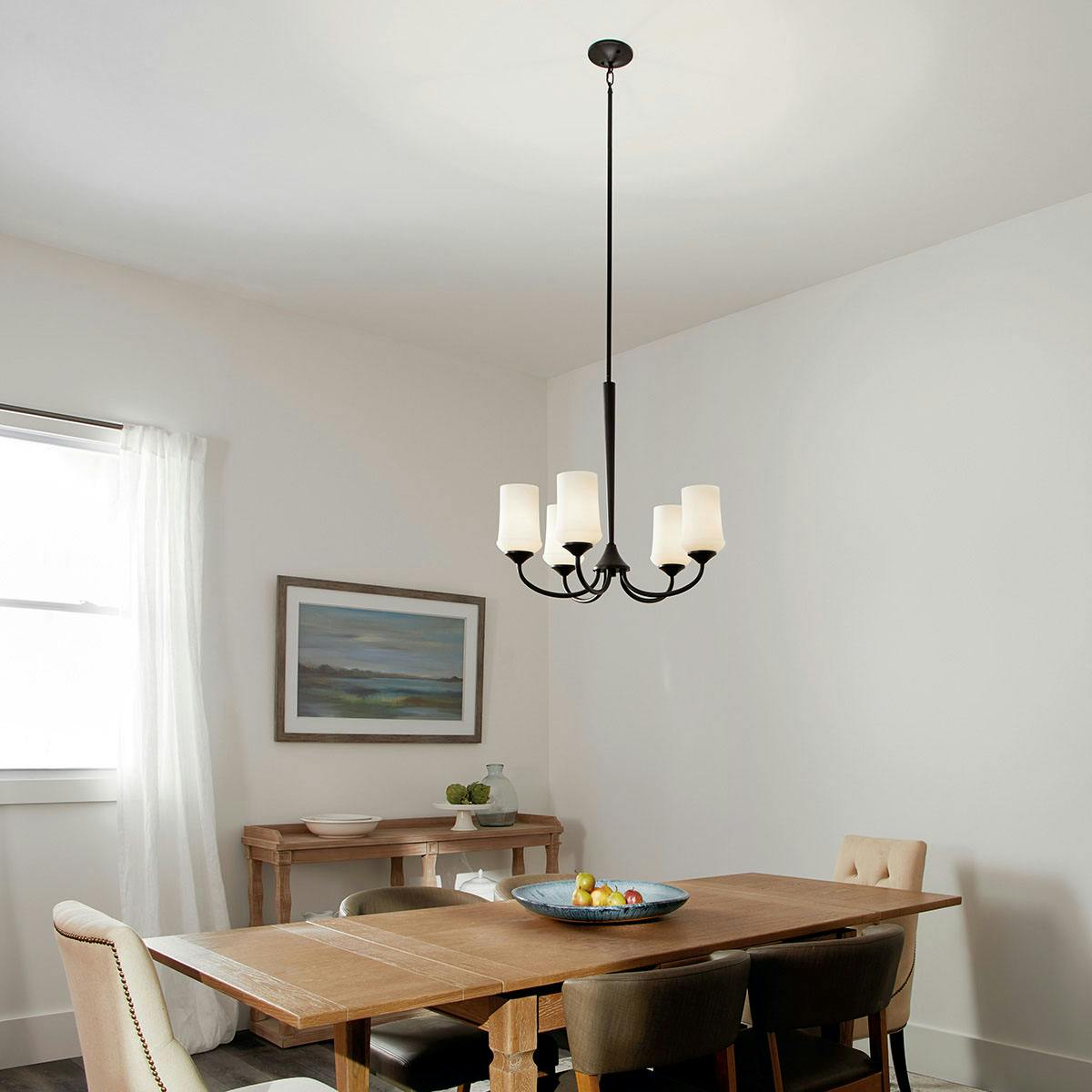 Day time dining room image featuring Aubrey chandelier 43665OZ