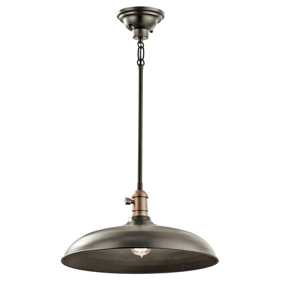 Cobson 8" Convertible Pendant Olde Bronze on a white background