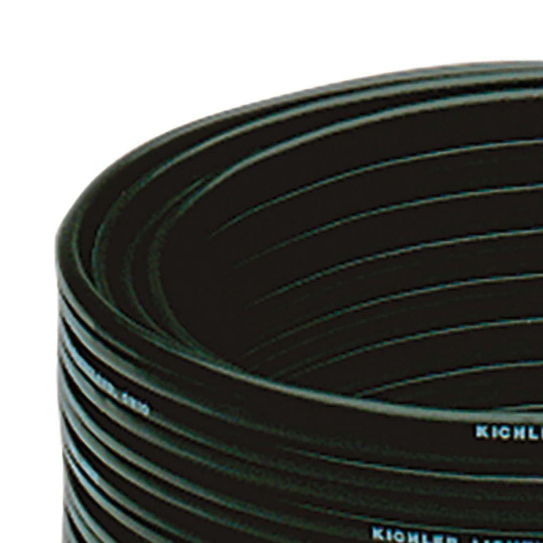 Close up of 10 Gauge 250' Low Voltage Cable Black on a white background