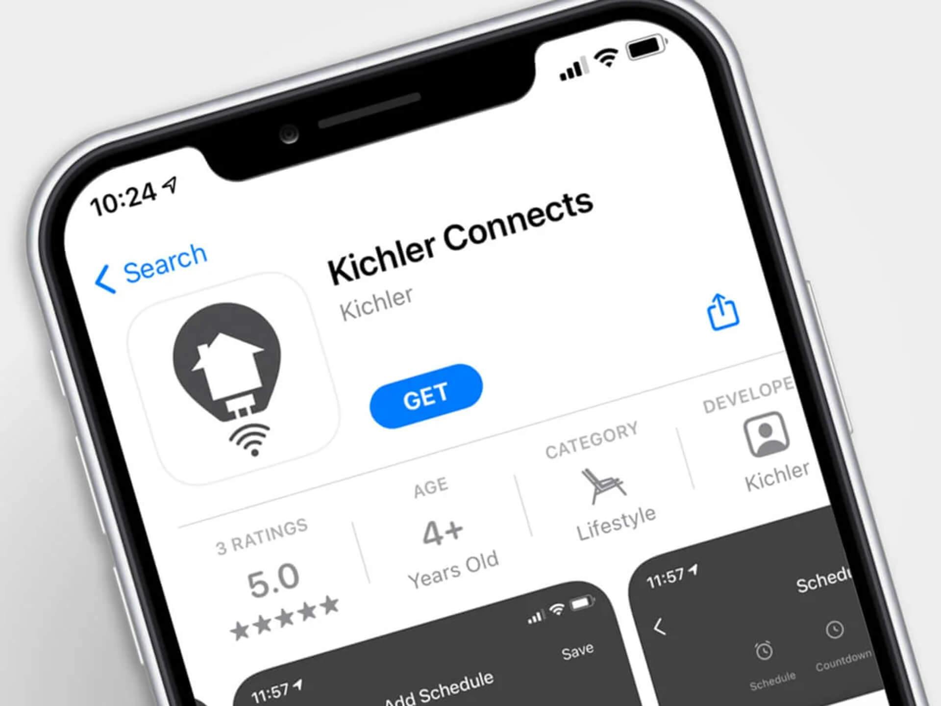 Listing for Kichler Connects on the Apple App Store
