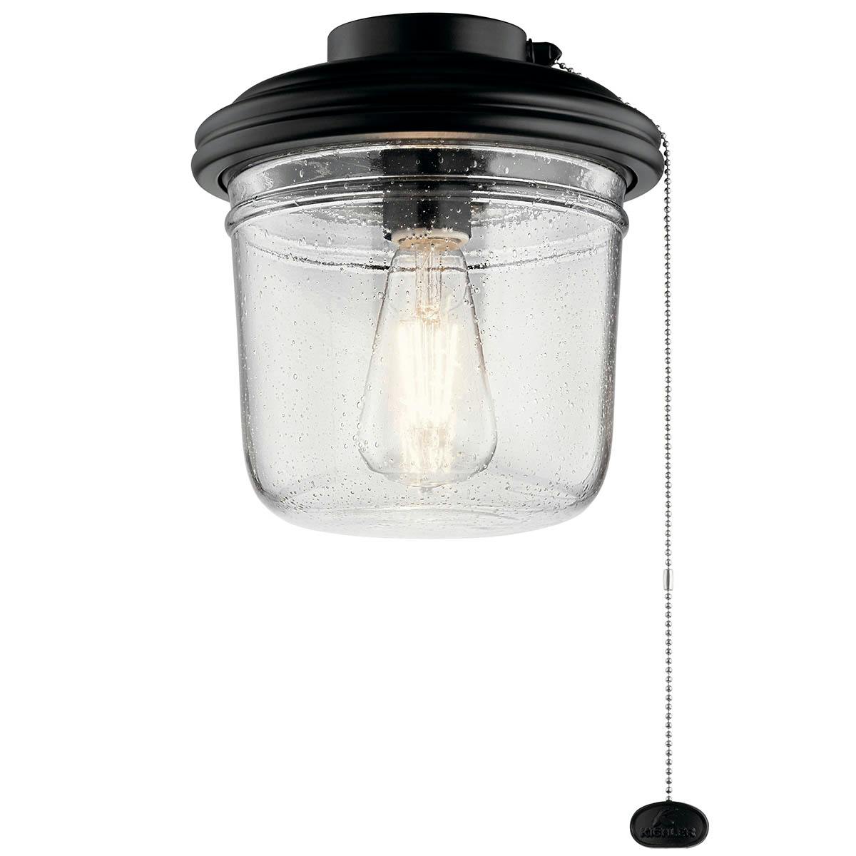 Yorke LED Outdoor Light Kit Satin Black on a white background