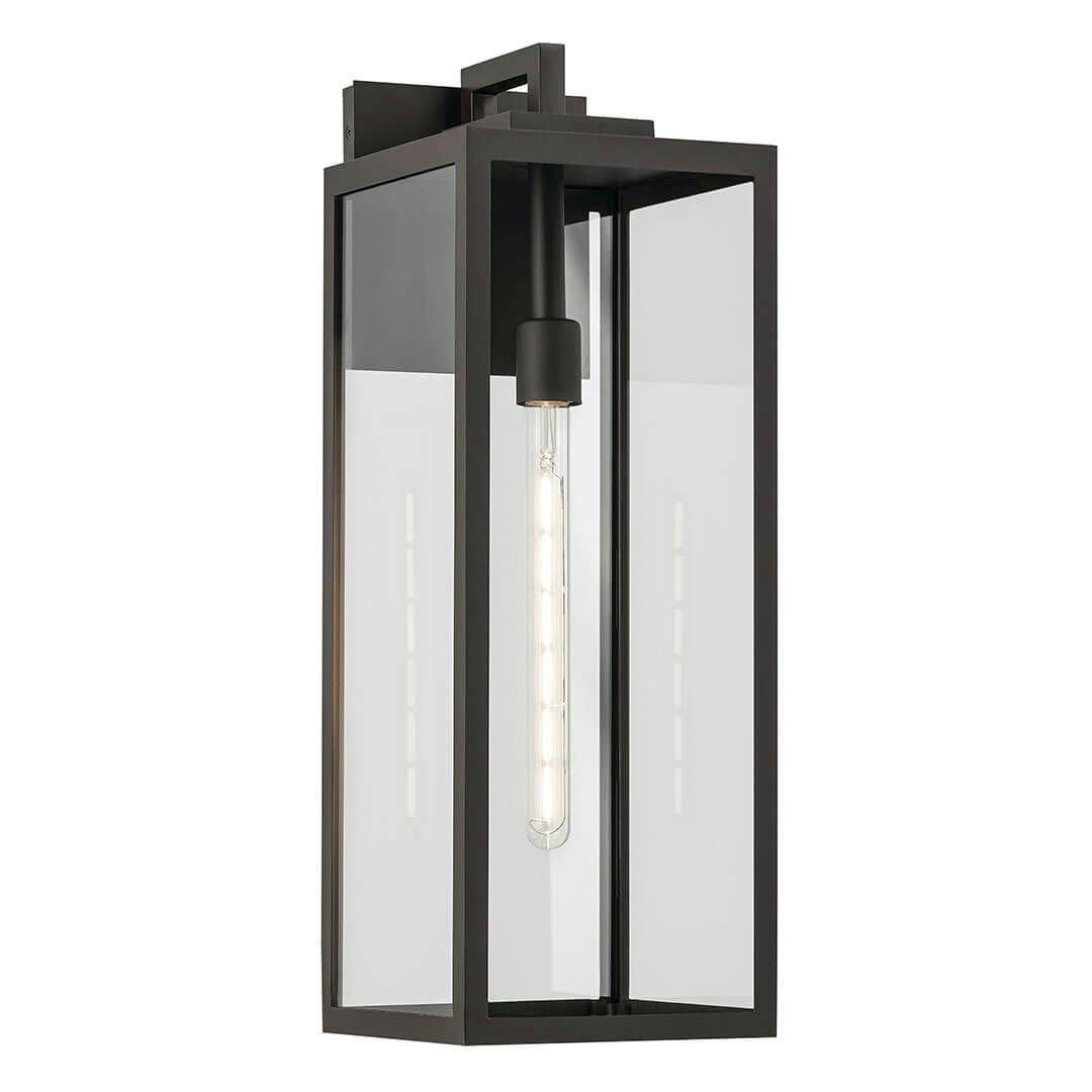 The Branner 24" 1 Light Outdoor Wall Light with Clear Glass in Olde Bronze on a white background