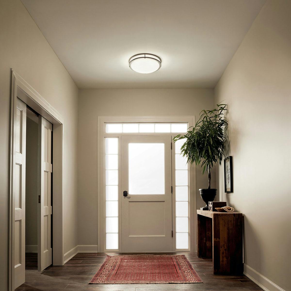 Day time Hallway image featuring Avon flush mount light 10789OZLED