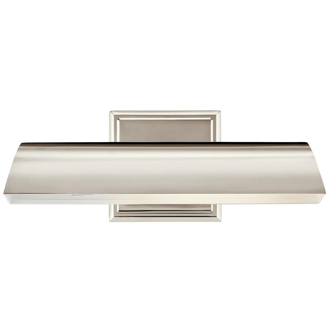 Front view of the Carston 12 Inch 1 Light Picture Light in Polished Nickel on a white background