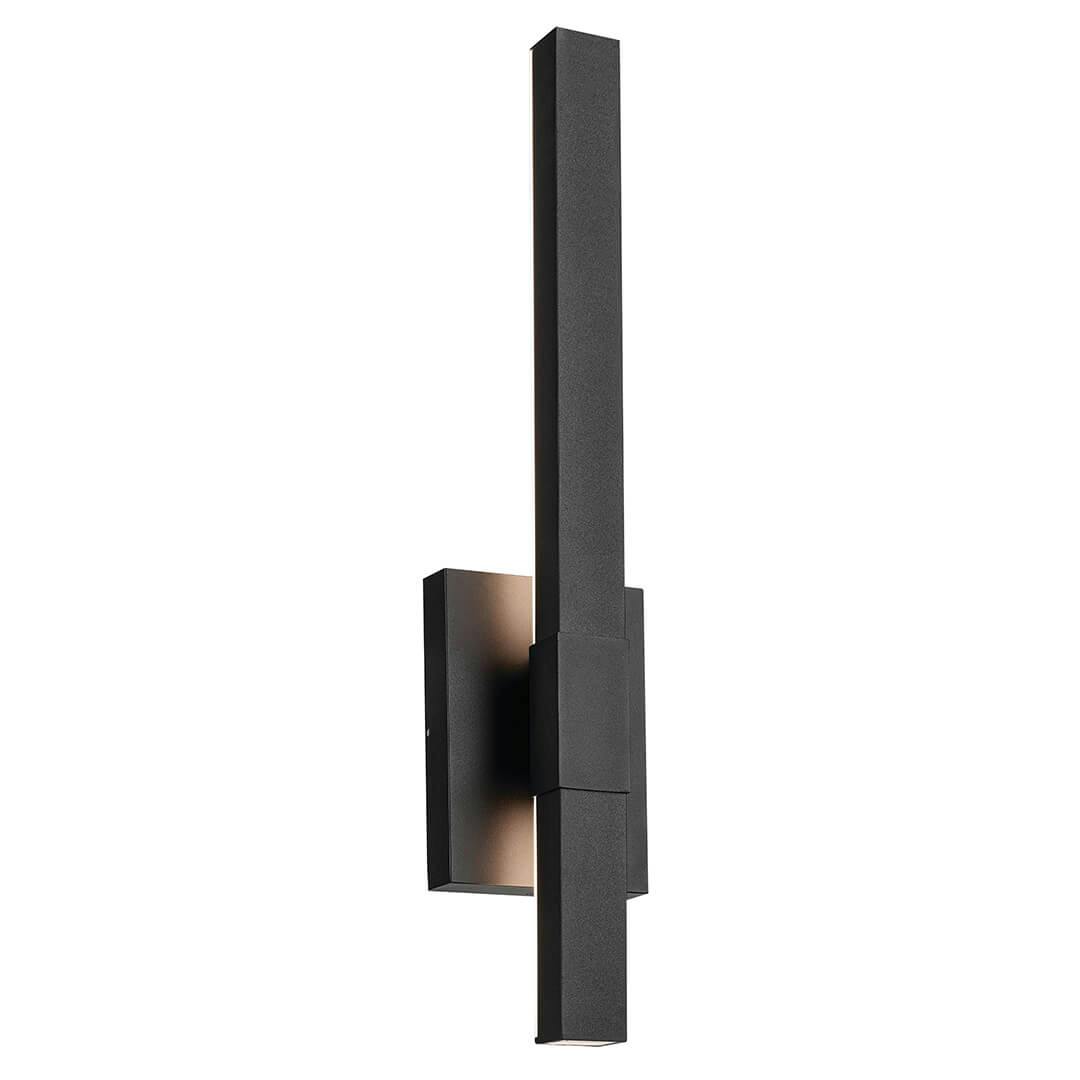 The Nocar 22.25" LED Outdoor Wall Light in Textured Black on a white background