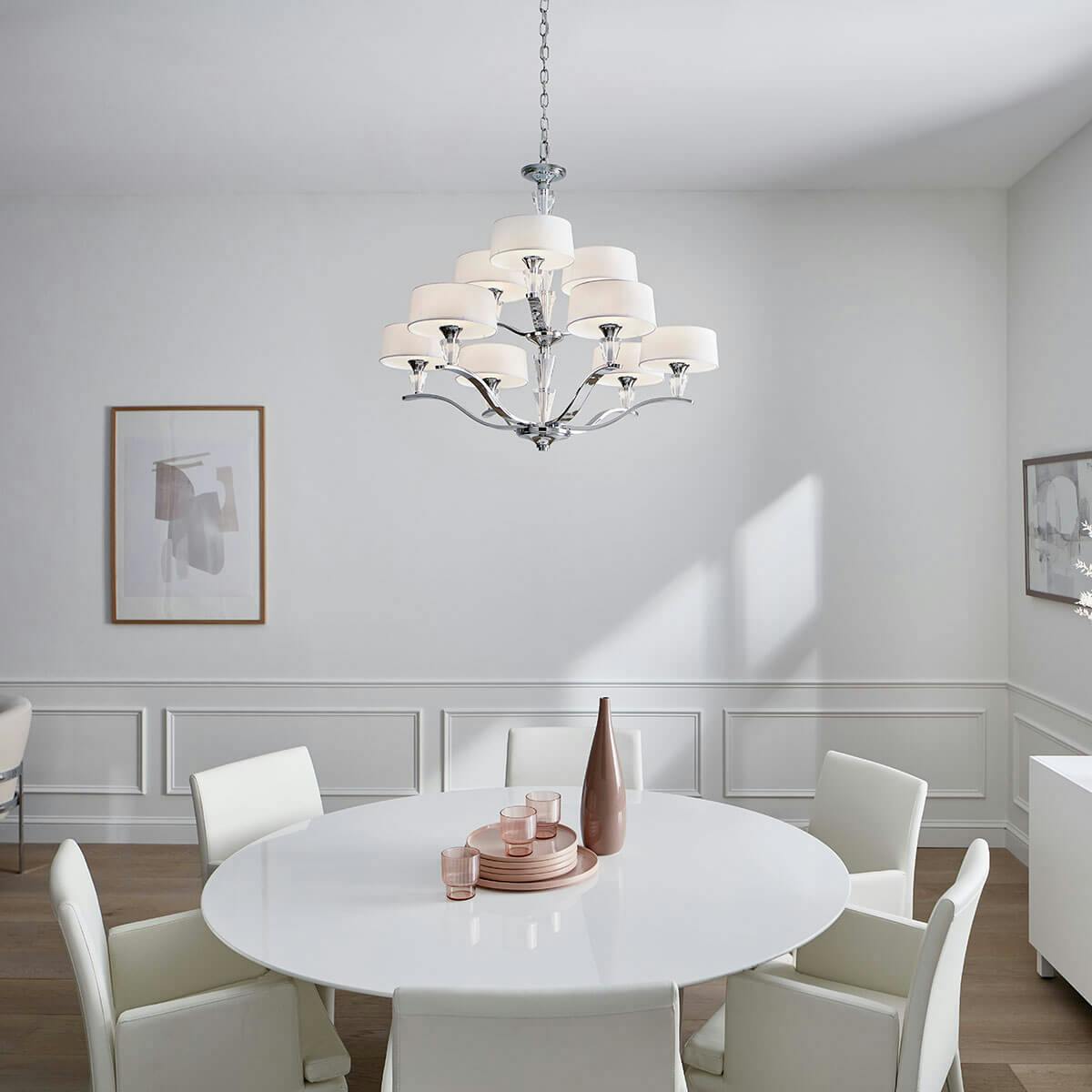 Day time dining room image featuring Crystal Persuasion chandelier 42031CH