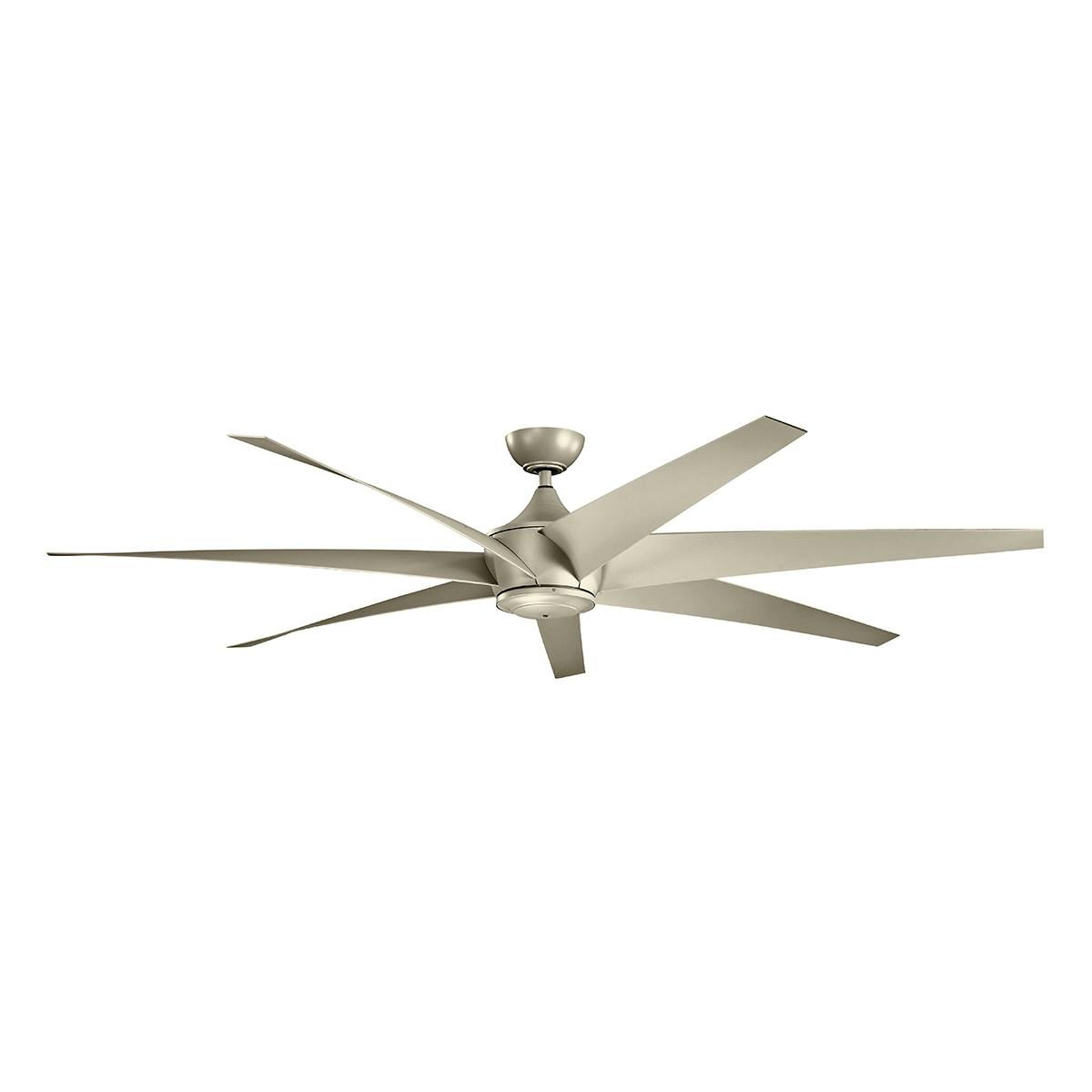 Lehr 80" Fan Antique Satin Silver on a white background