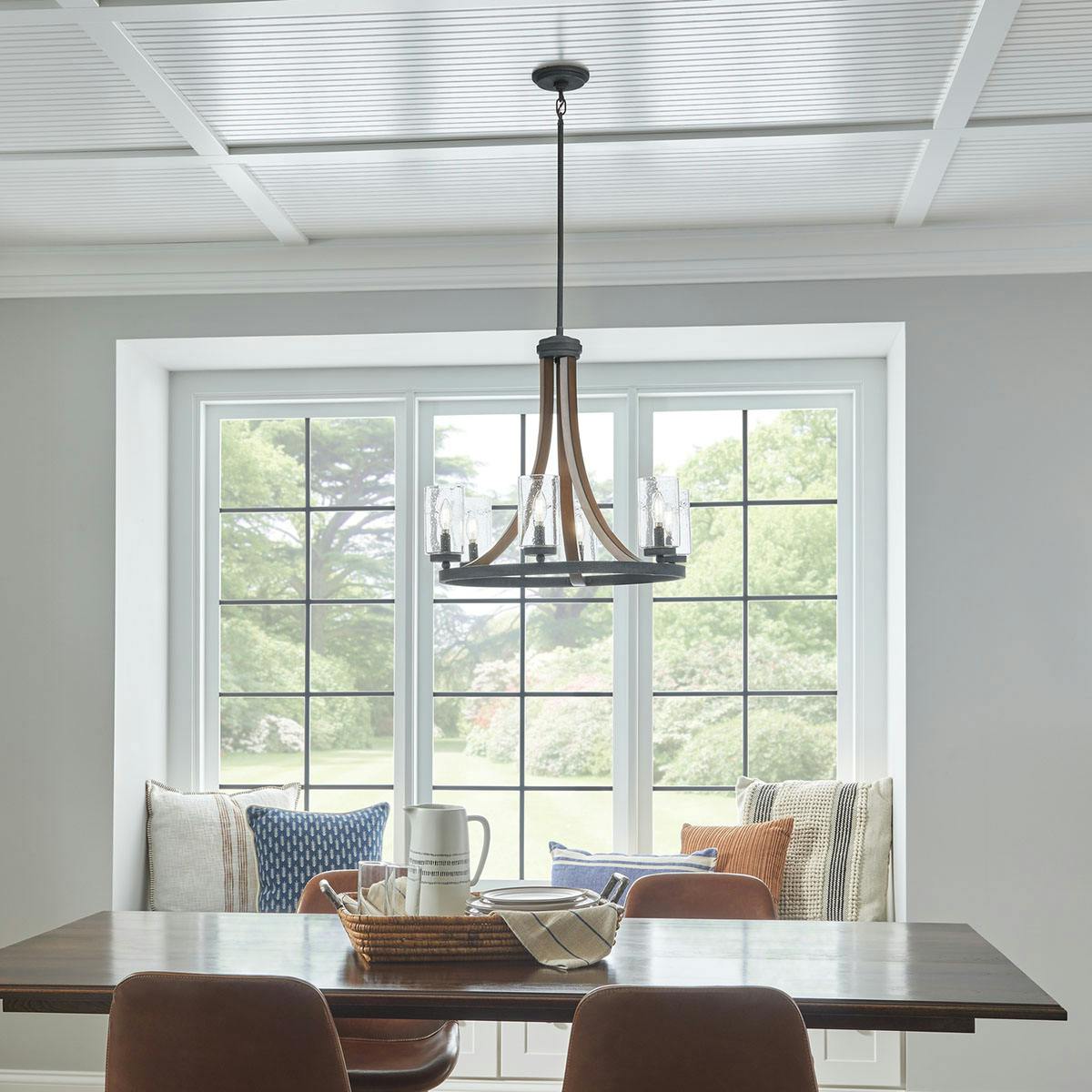 Day time dining room image featuring GrandBank chandelier 43193AUB