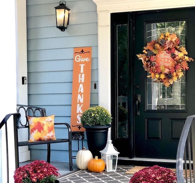 @thefarafix's front porch decorated for fall