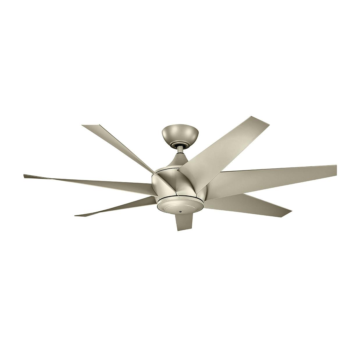 Lehr 54" Fan Antique Satin Silver on a white background