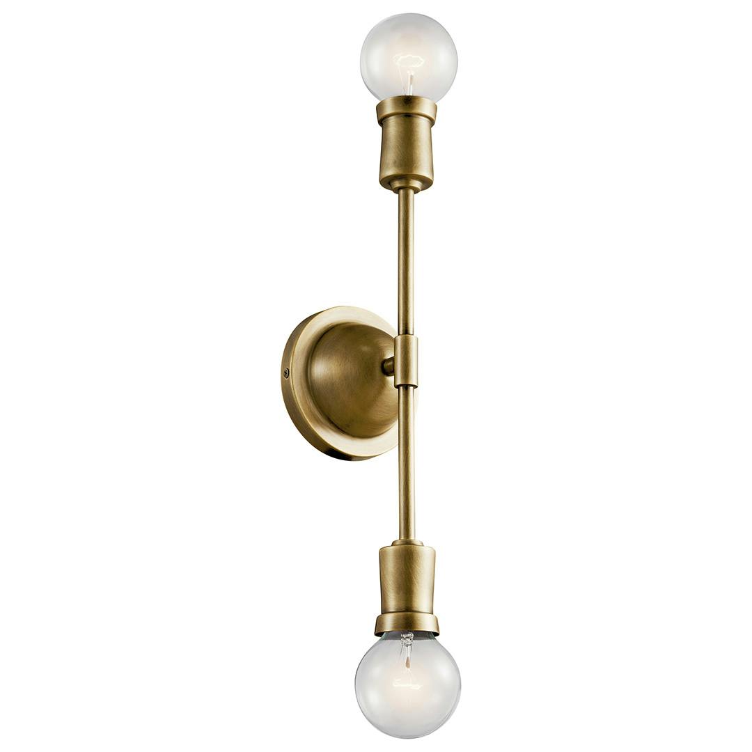 Armstrong 5" Wall Sconce Natural Brass on a white background