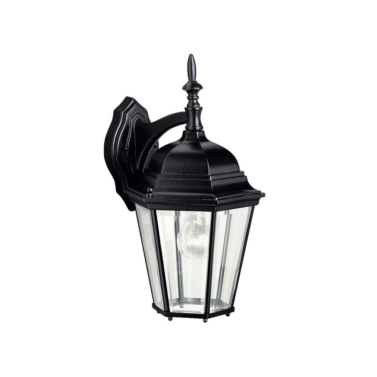 Madison 17" 1 Light Wall Light in Black on a white background