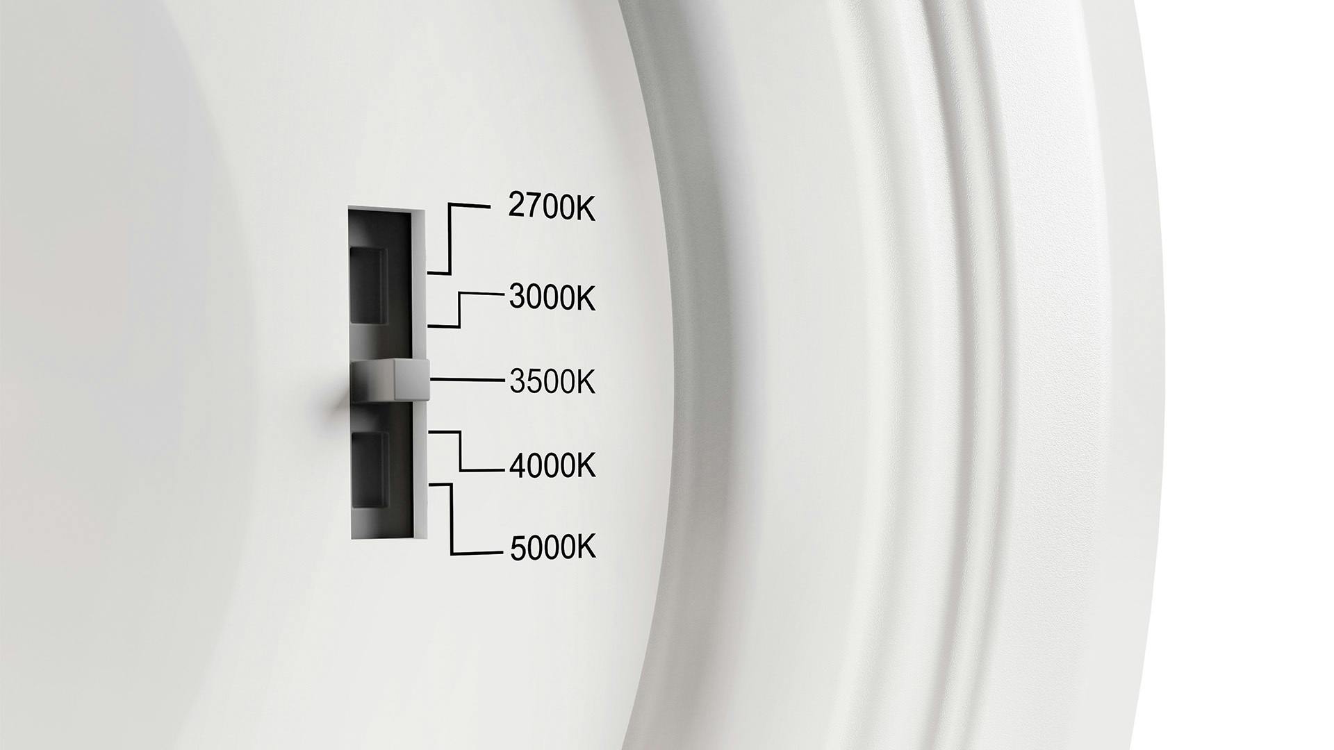 Detail shot of the Horizon Select Color Temperature Switch