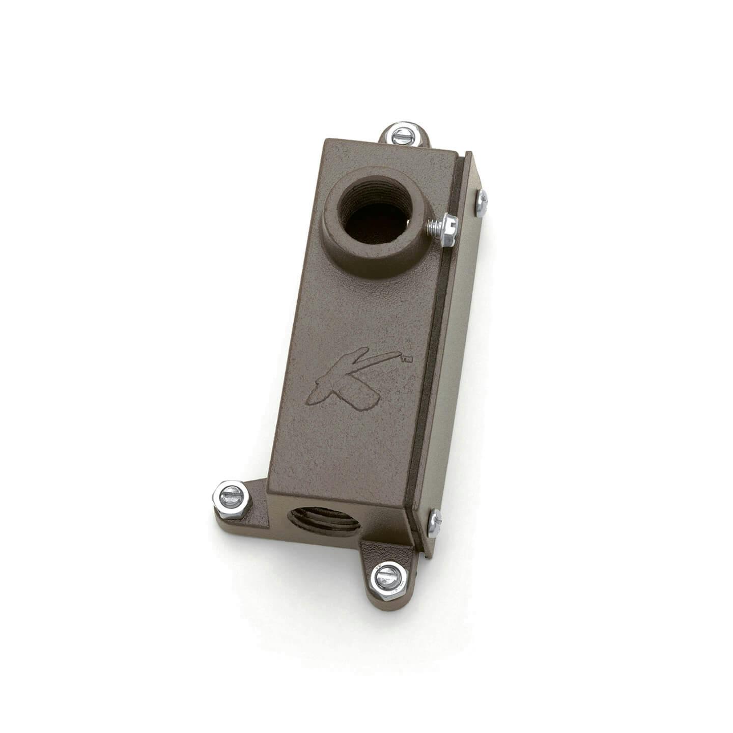 Product image of a junction box mounting bracket in black finish