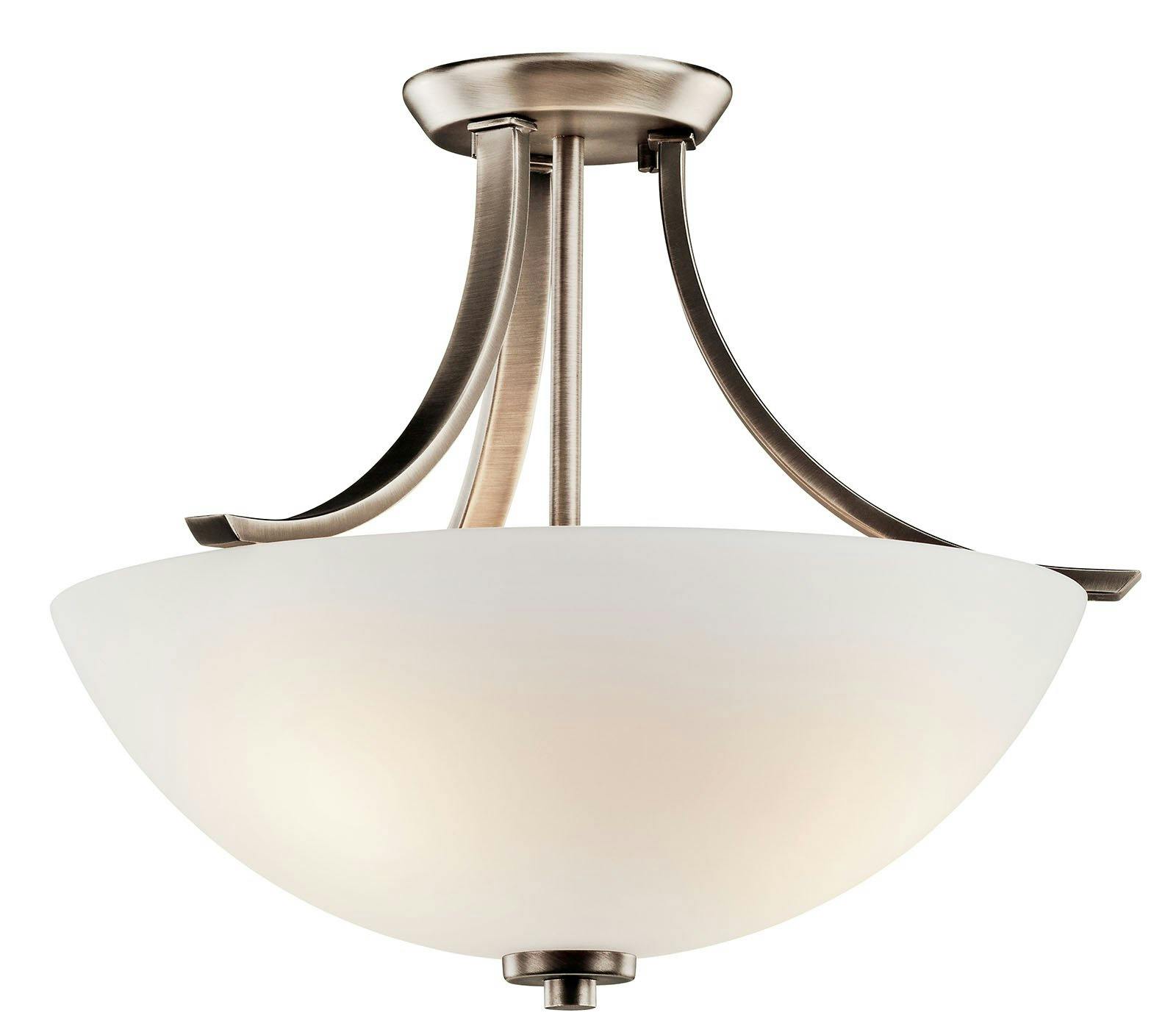 Granby 17.25" Semi Flush Brushed Pewter on a white background
