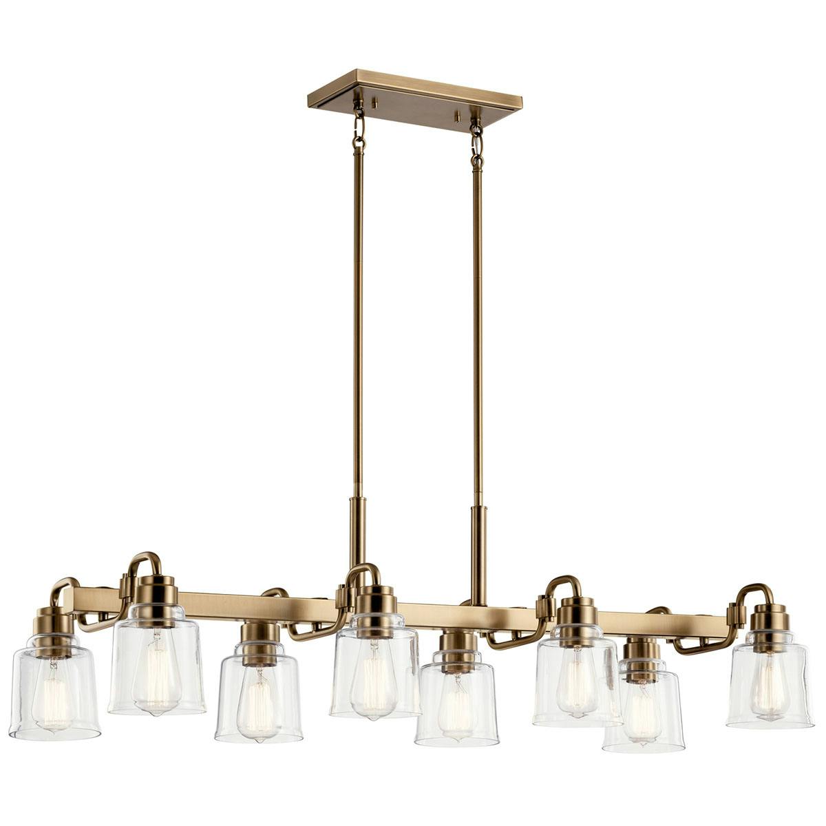 Aivian™ 42"  Linear Chandelier Brass on a white background
