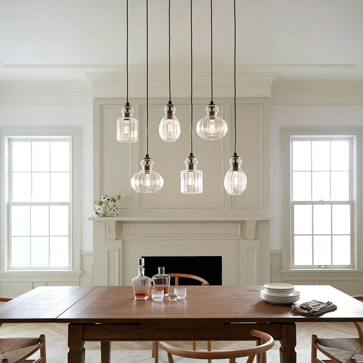 Day time dining room image featuring Riviera chandelier 43950OZ