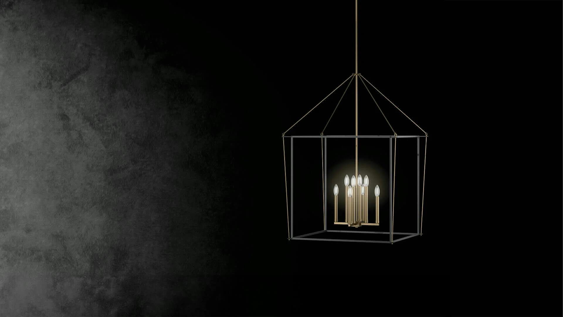 Eisley chandelier on dark background.