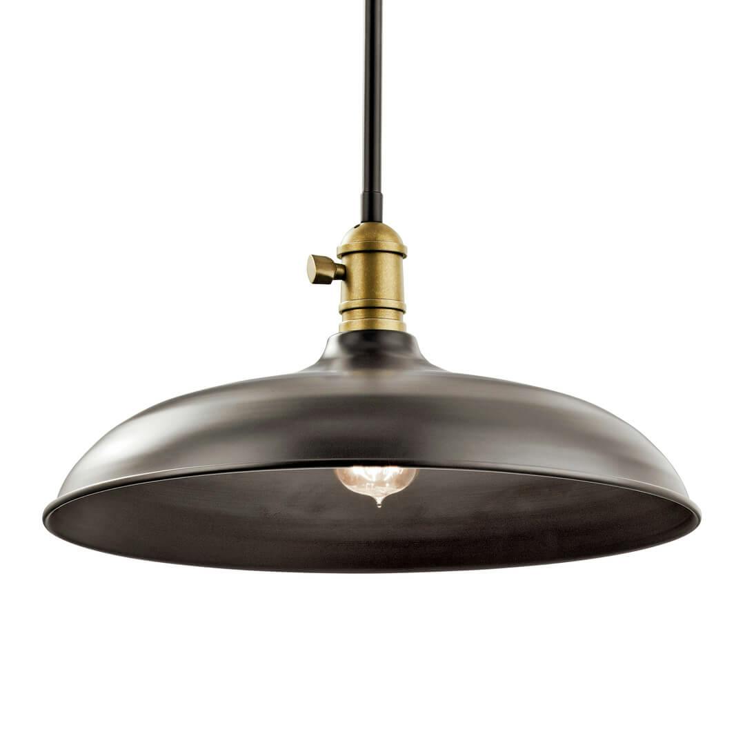The Cobson 8" Convertible Pendant Olde Bronze on a white background