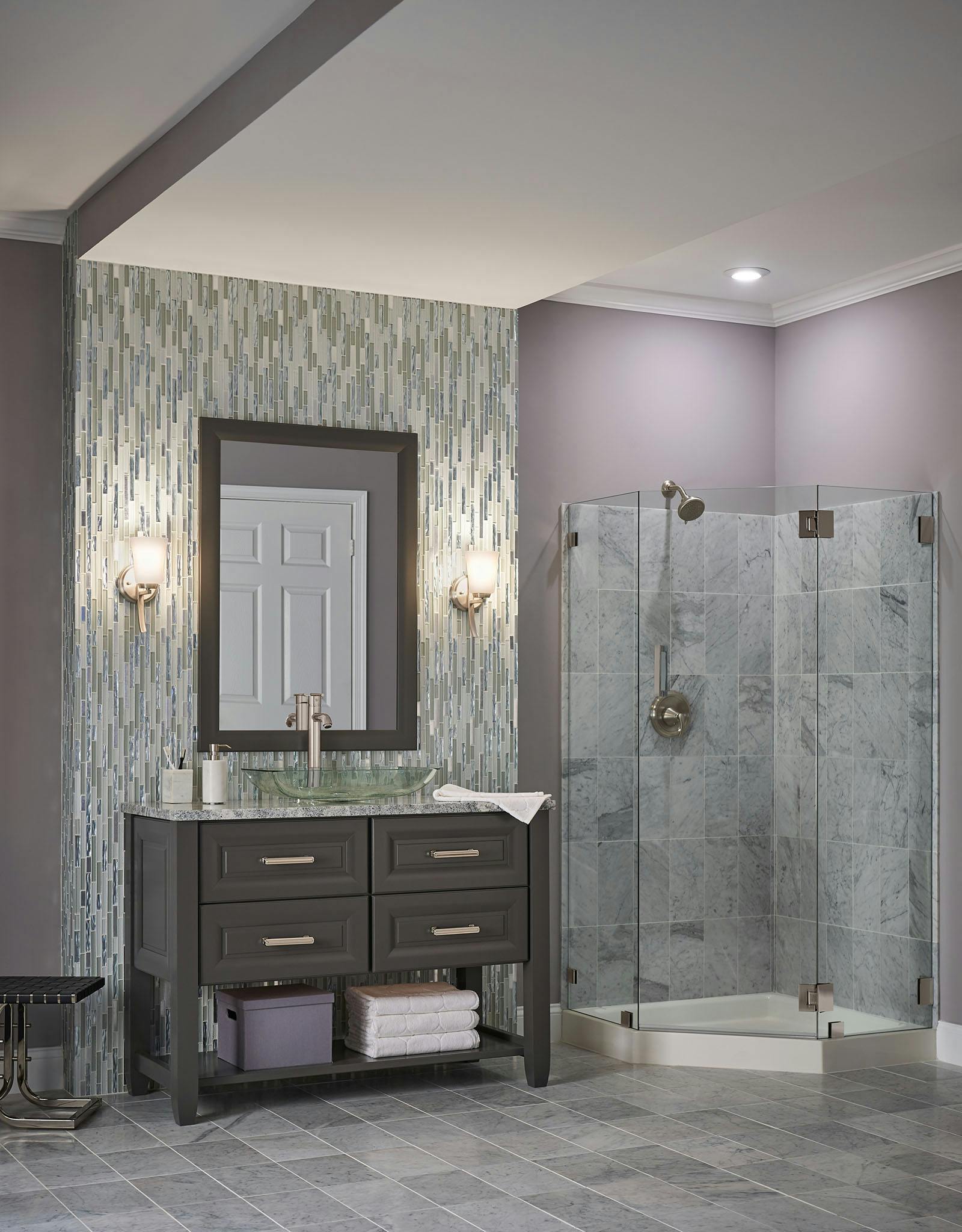 Bathroom featuring 45888NI 43855WHLED30T