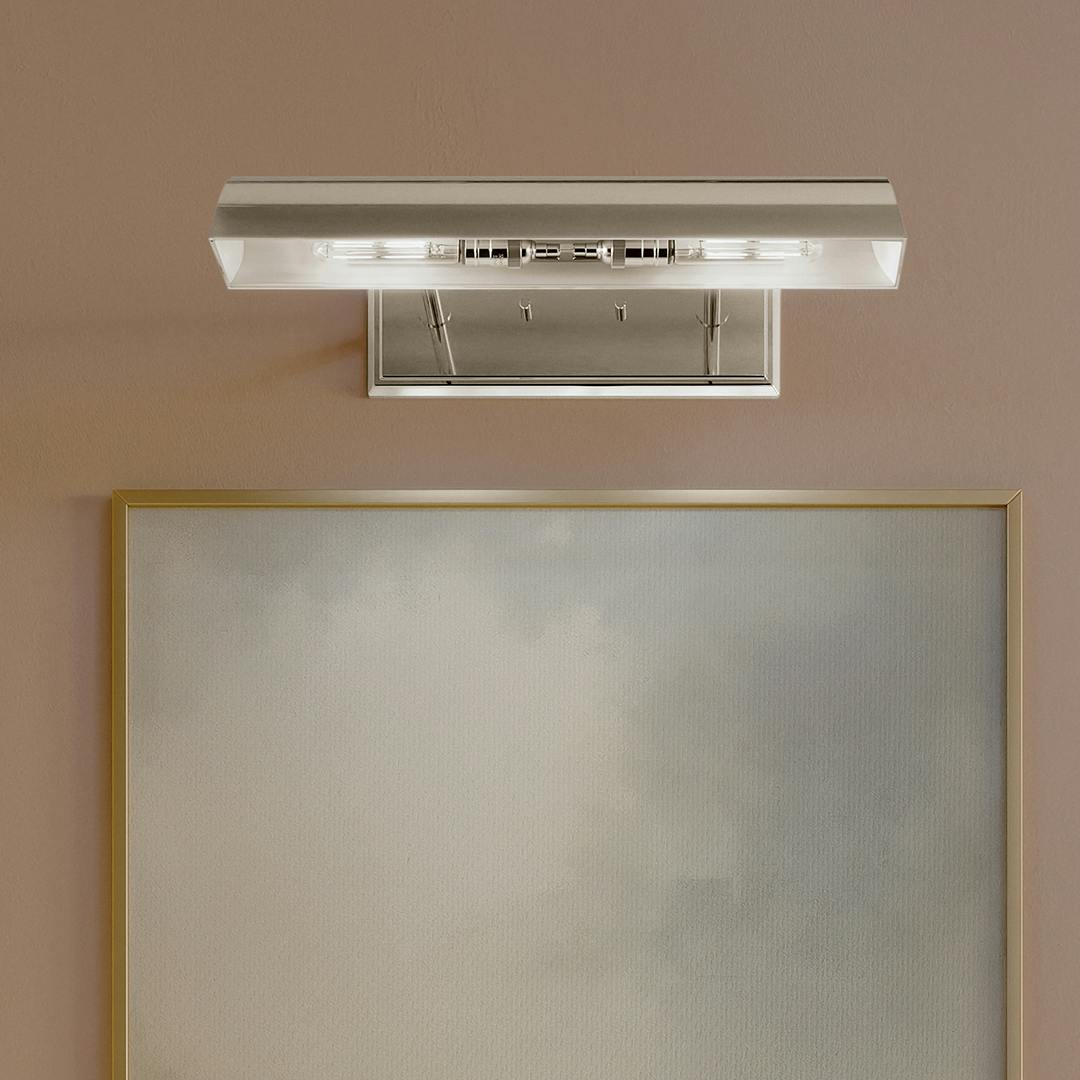 Day time foyer featuring the Carston 12 Inch 1 Light Picture Light in Polished Nickel