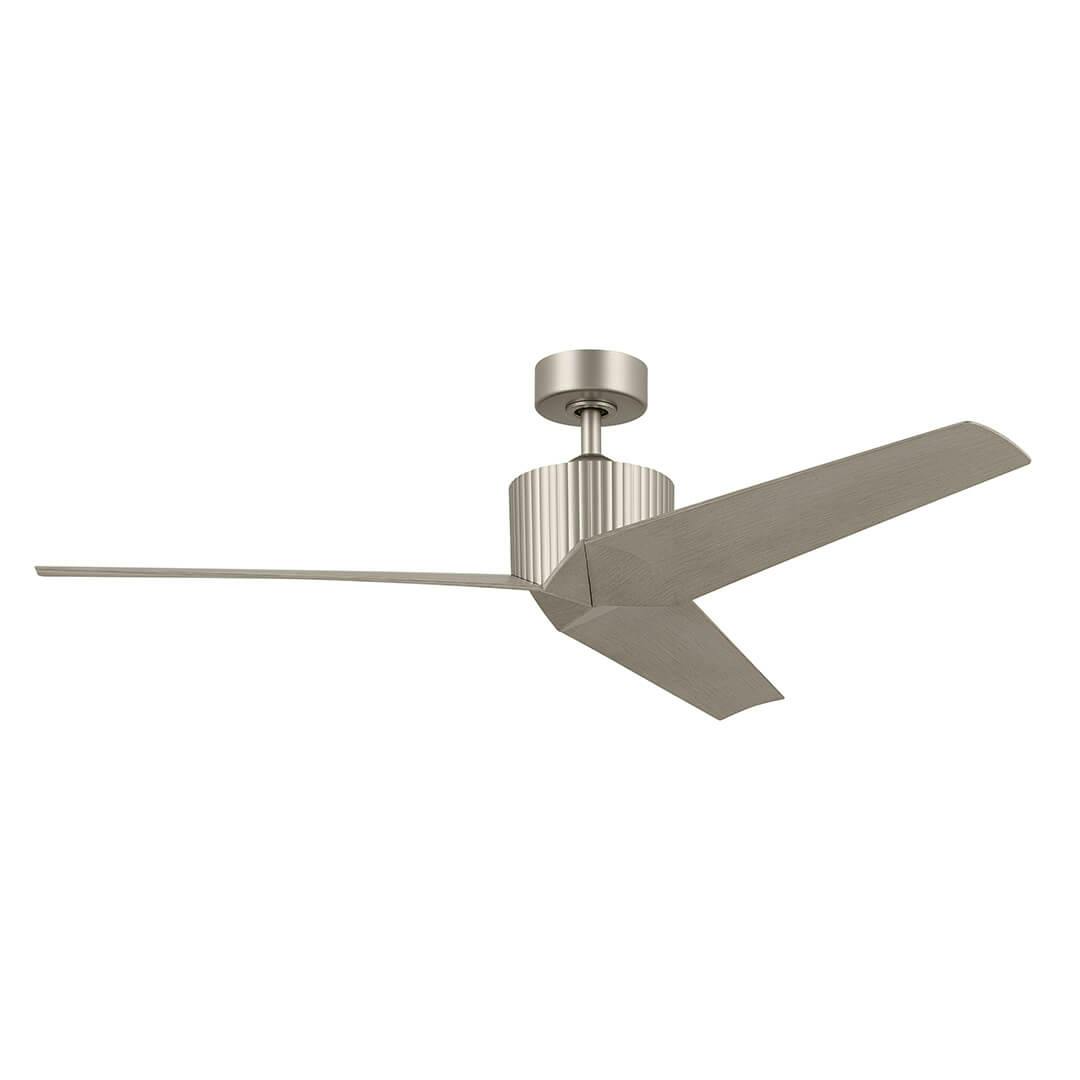 The 56" Almere 3 Blade Indoor Ceiling Fan in Brushed Nickel on a white background
