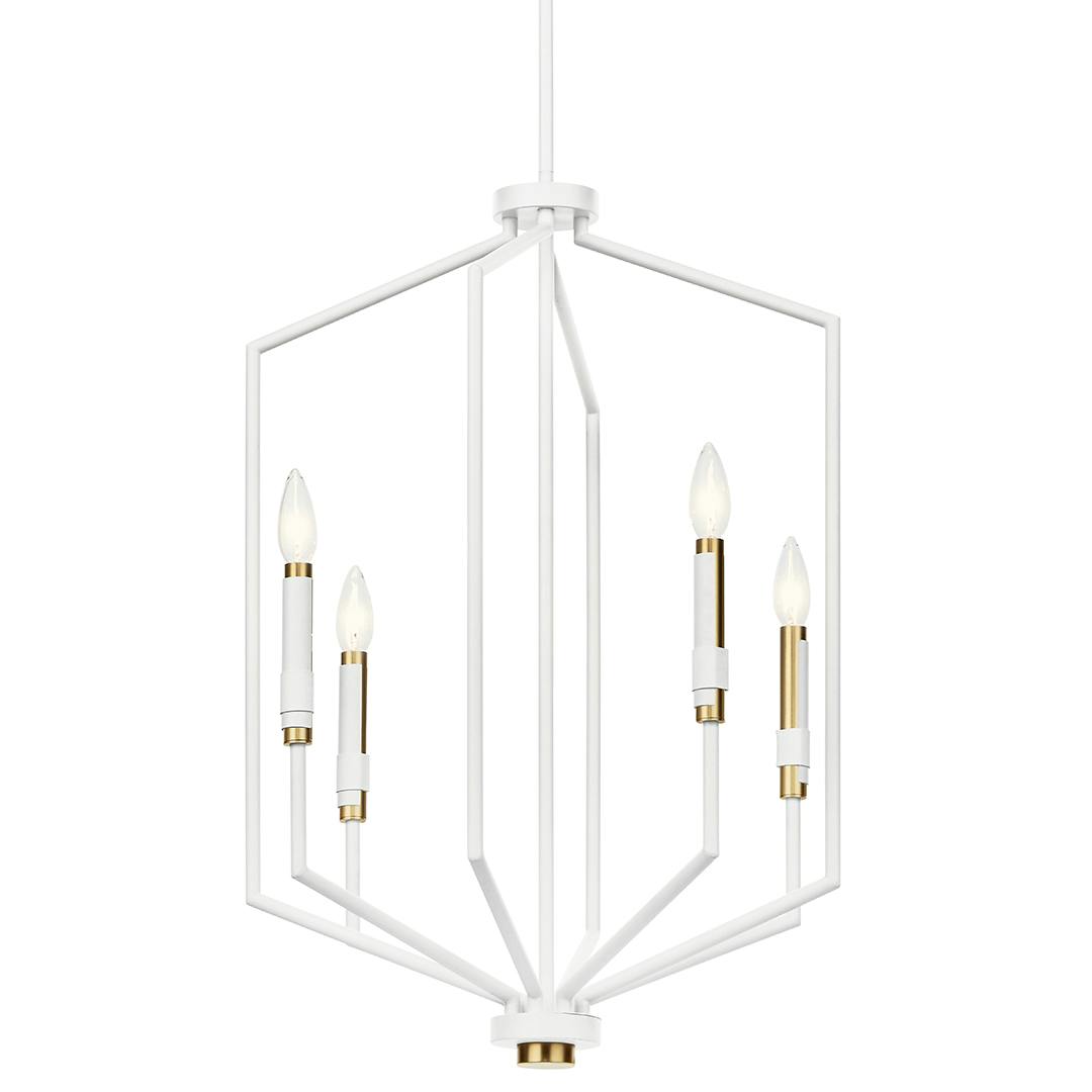 Armand 27.25 inch 4 Light Foyer Pendant in White on a white background