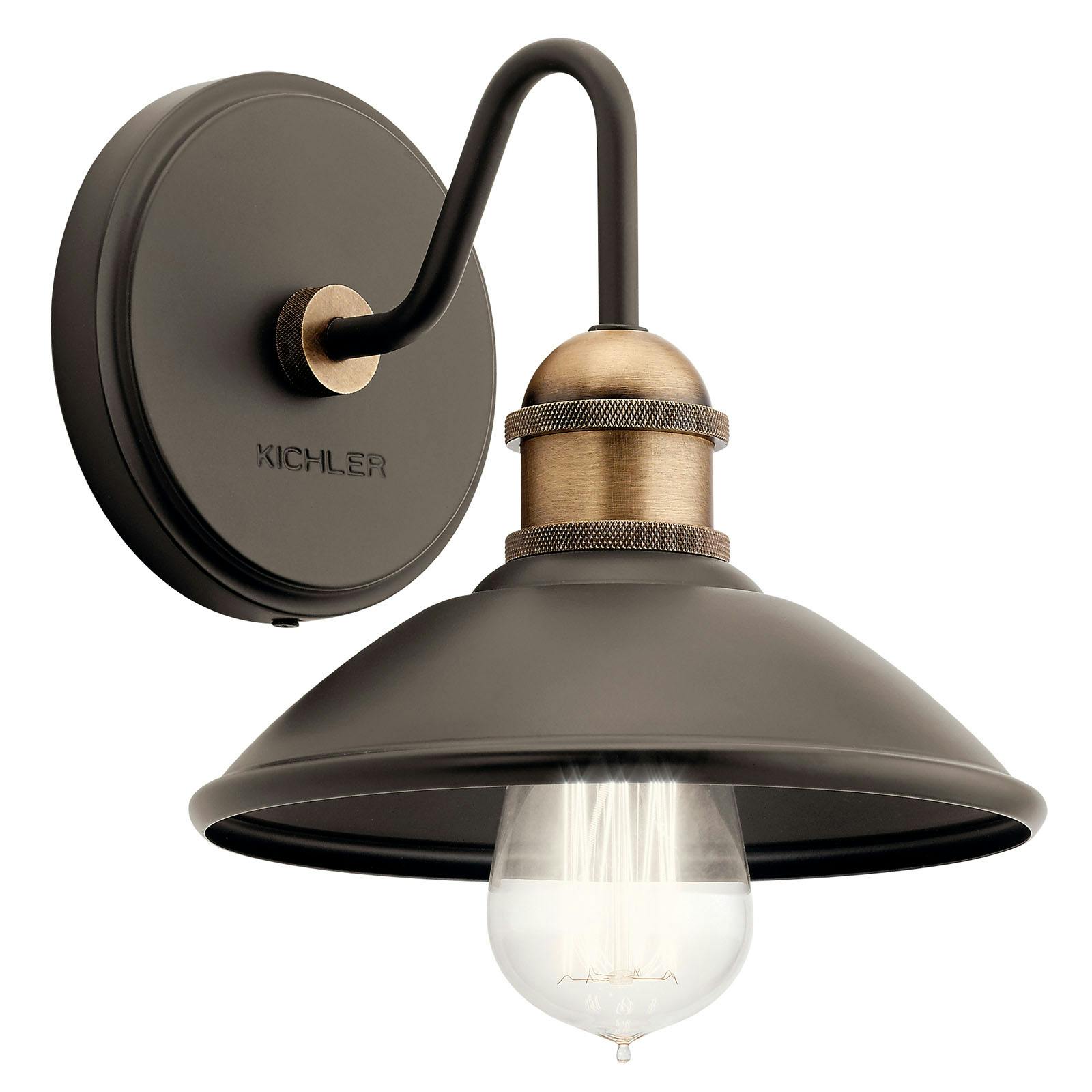 Clyde™ 1 Light Wall Sconce Olde Bronze® on a white background