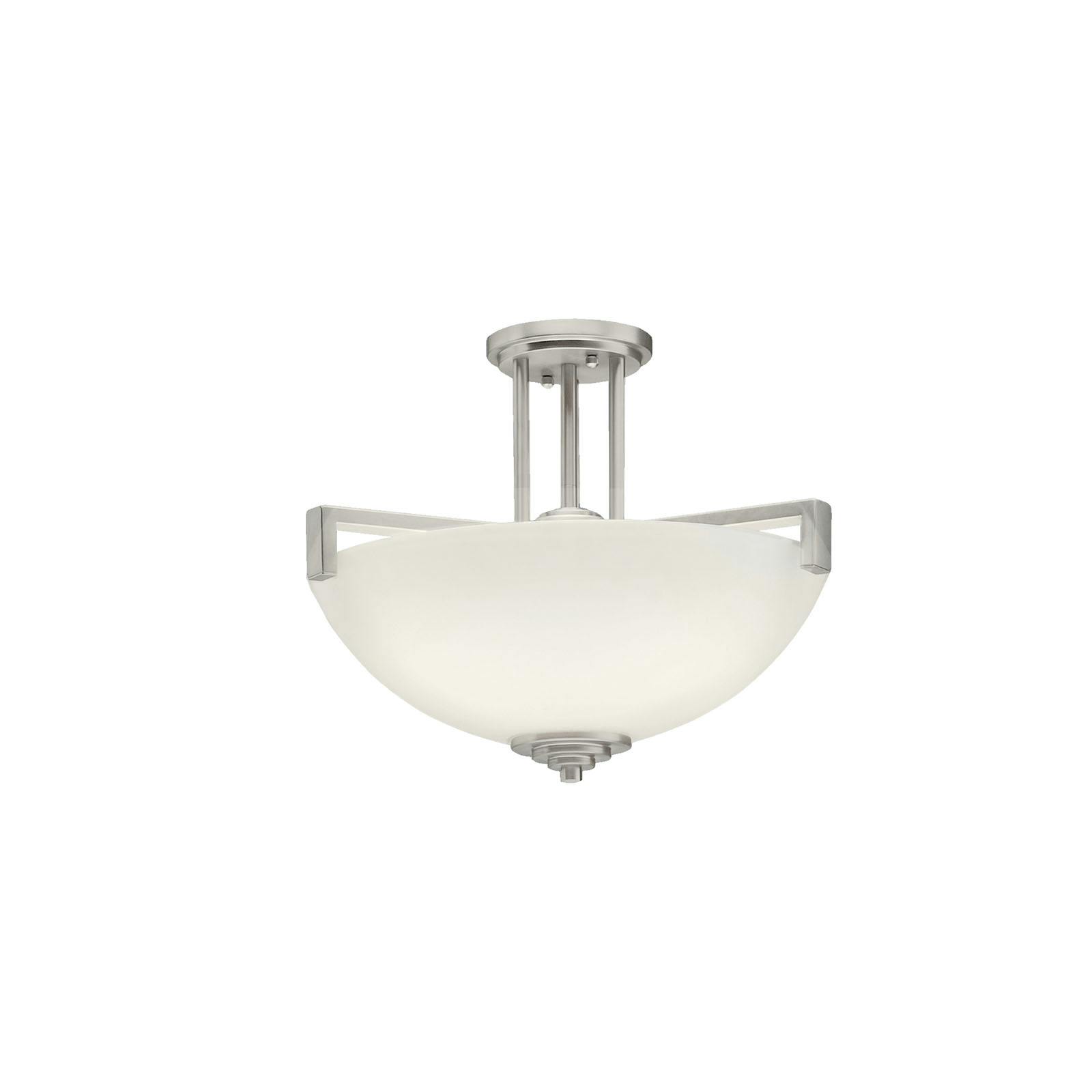 Eileen 14.5" Convertible Pendant Nickel on a white background