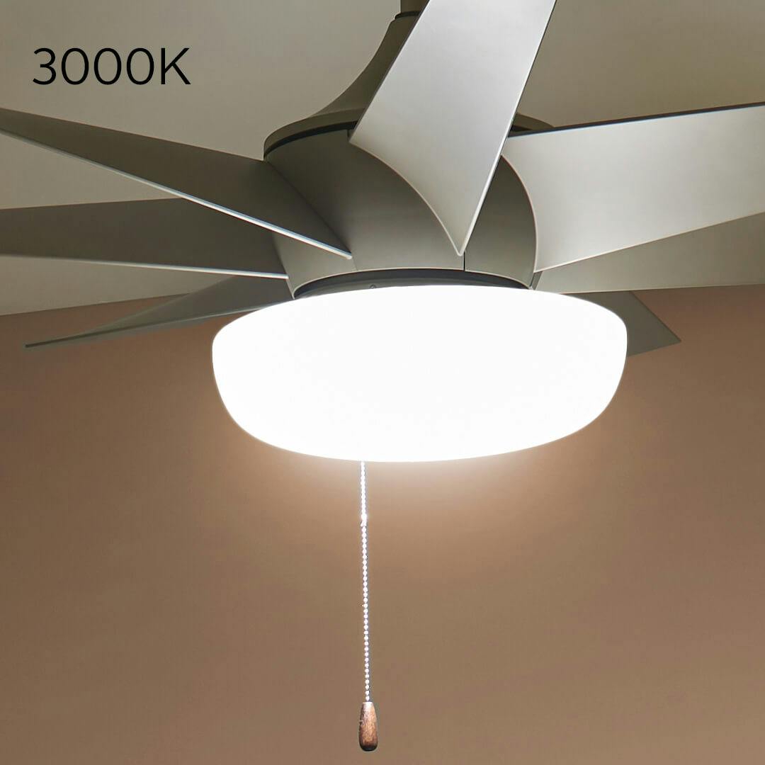 The 10 Inch Universal LED Fan Light Kit White in a living room