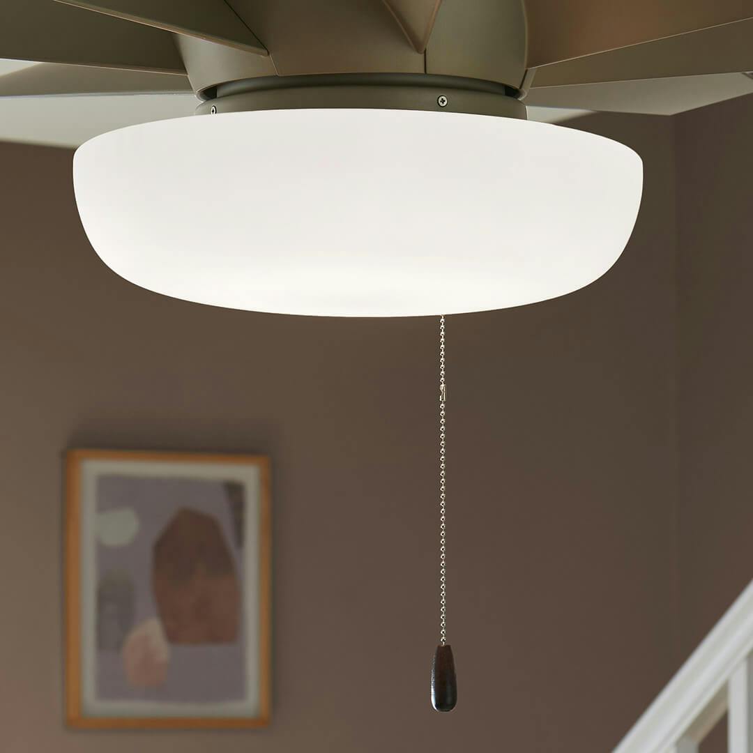 The 10 Inch Universal LED Fan Light Kit White in a living room