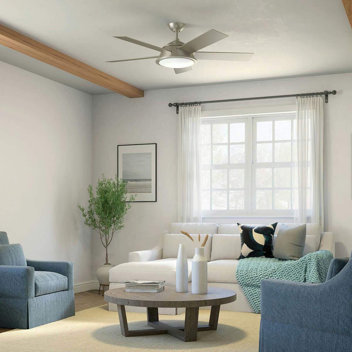 Day time Living room featuring Verdi ceiling fan 310100NI