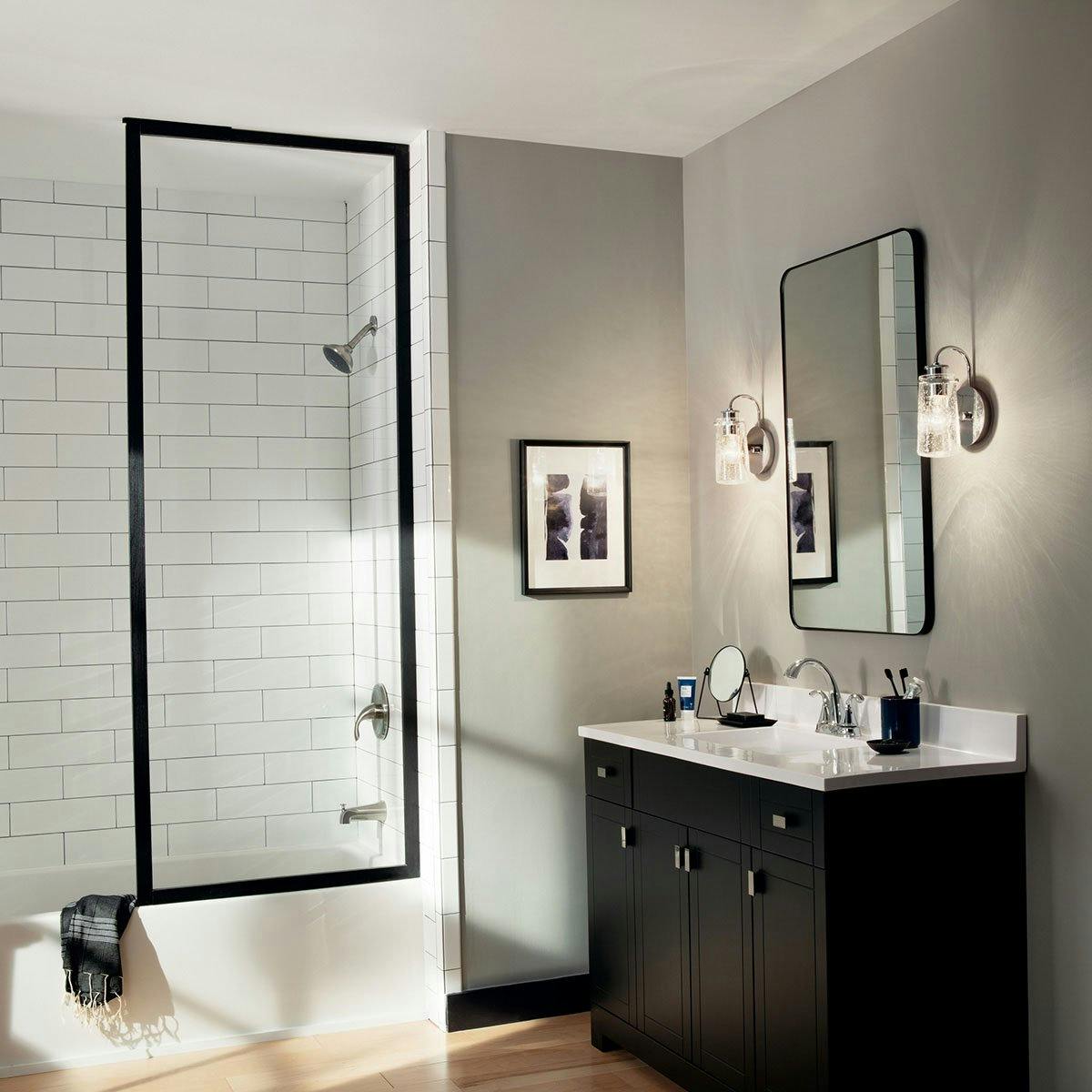 Day time Bathroom featuring Braelyn vanity light 45457CH