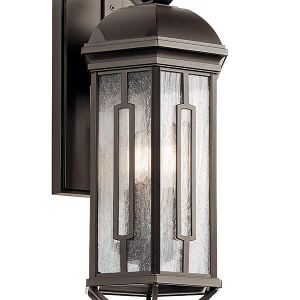Close up view of the Galemore 3 Light Wall Light Olde Bronze® on a white background