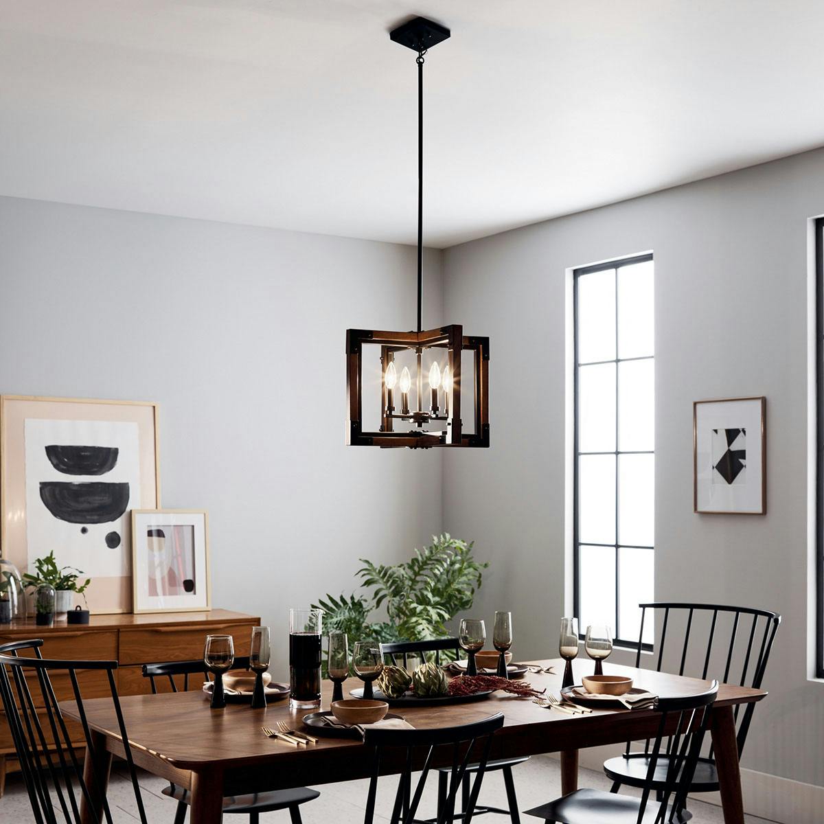 Day time dining room image featuring Marimount chandelier 44046AUB