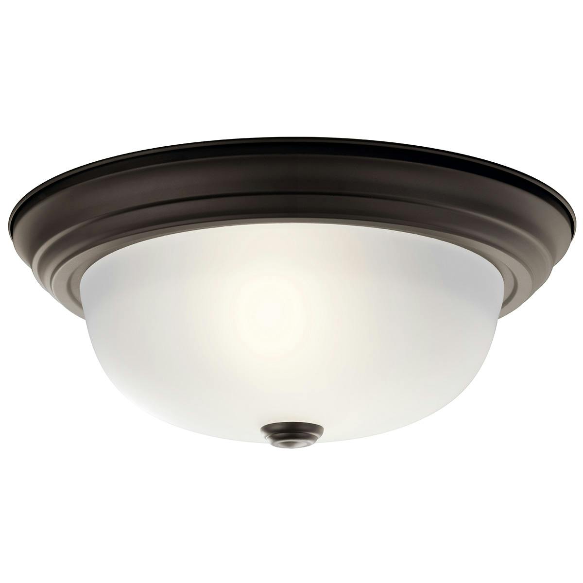 Ceiling Space 13.25" Bronze Flush Mount on a white background