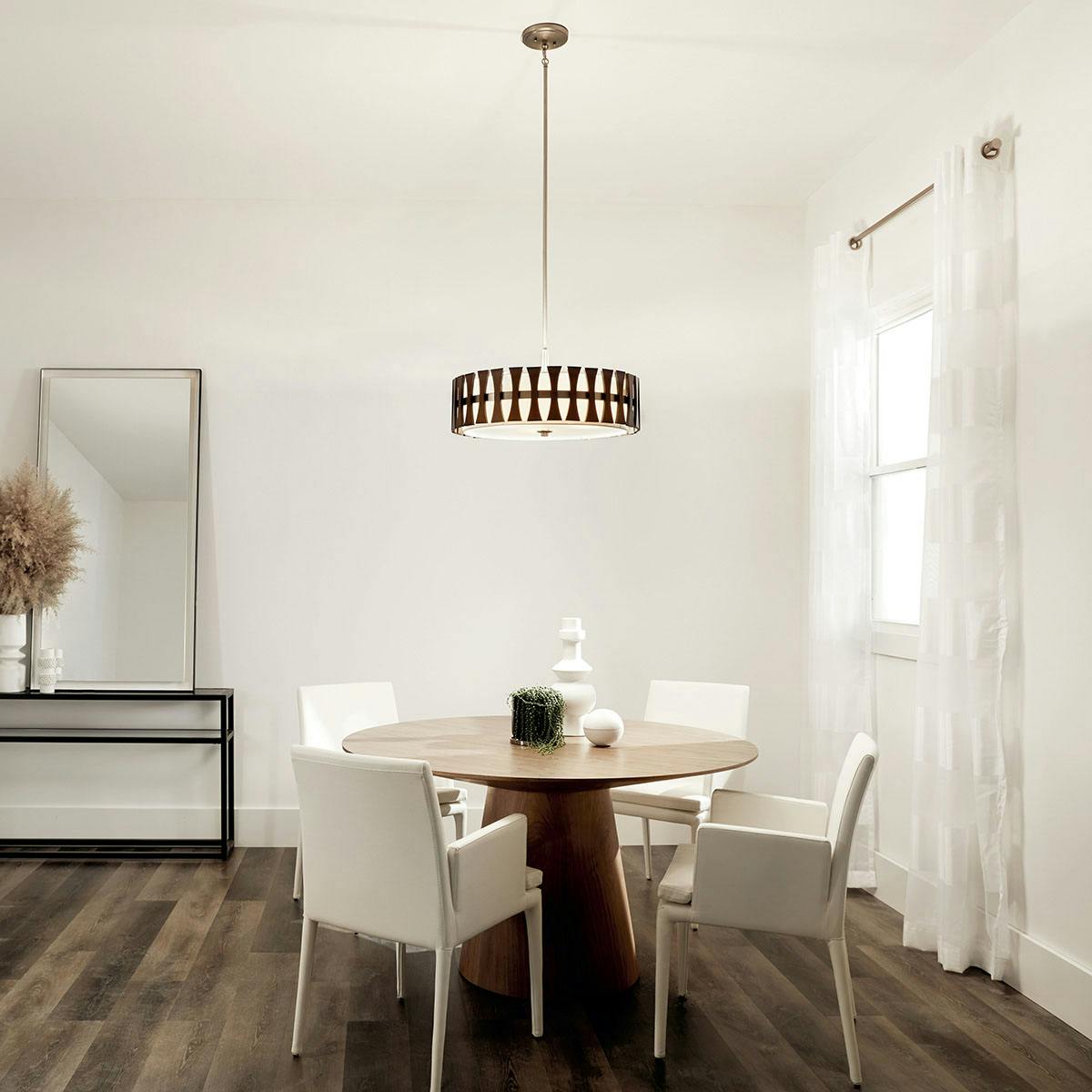 Day time dining room image featuring Cirus flush mount light 43753AUB