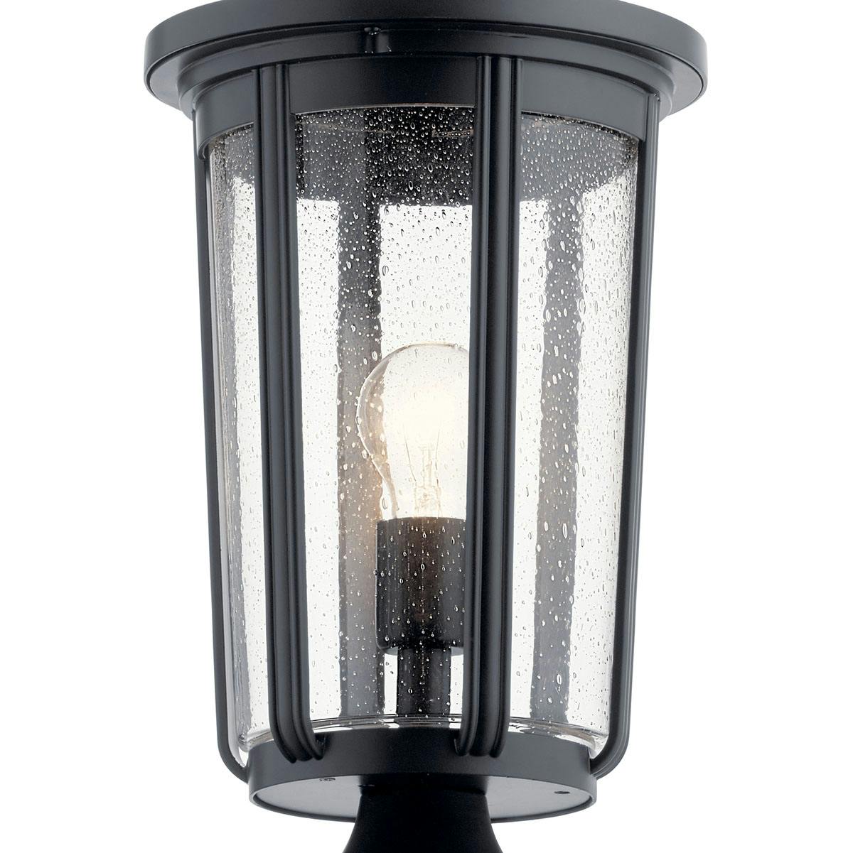 Close up view of the Fairfield 19.25" 1 Light Post Light Black on a white background