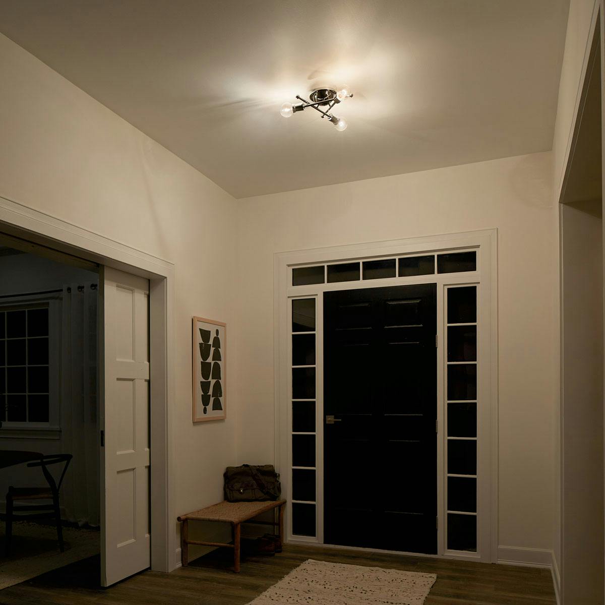 Night time Hallway image featuring Armstrong flush mount light 43196CH