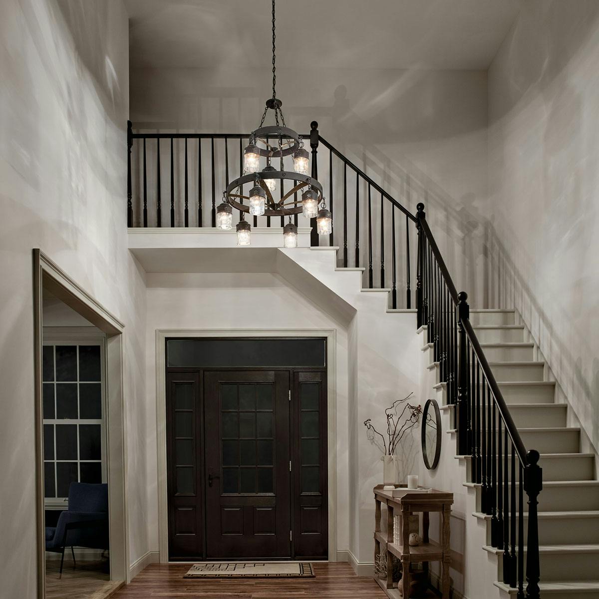 Night time Foyer image featuring Grainger chandelier 82337