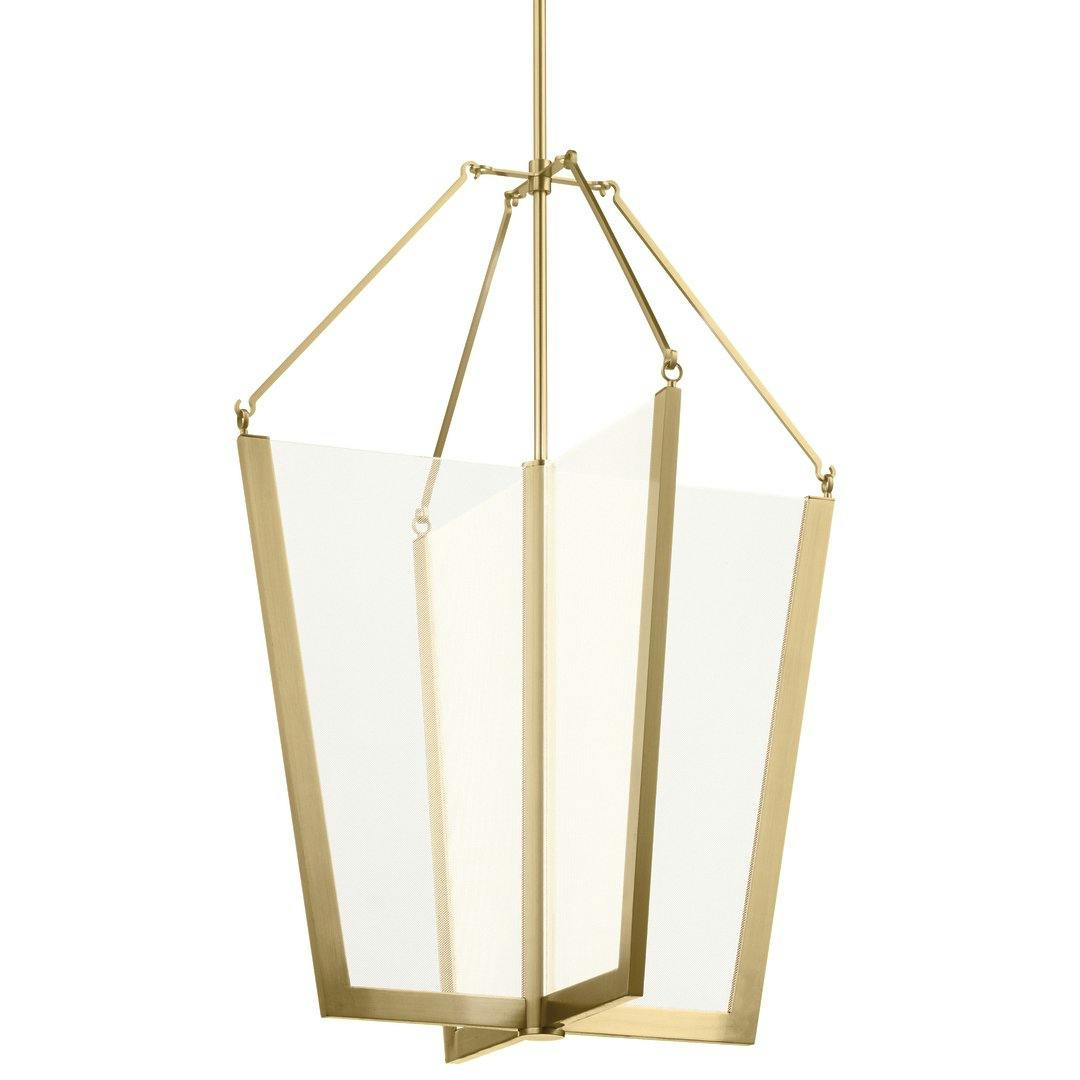 Calters 28.5" LED Foyer Pendant Gold on a white background