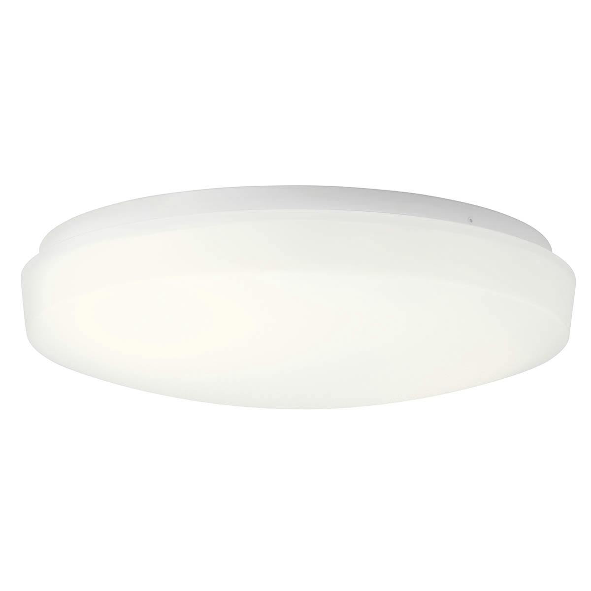 Ceiling Space 14" White LED Flush Mount on a white background