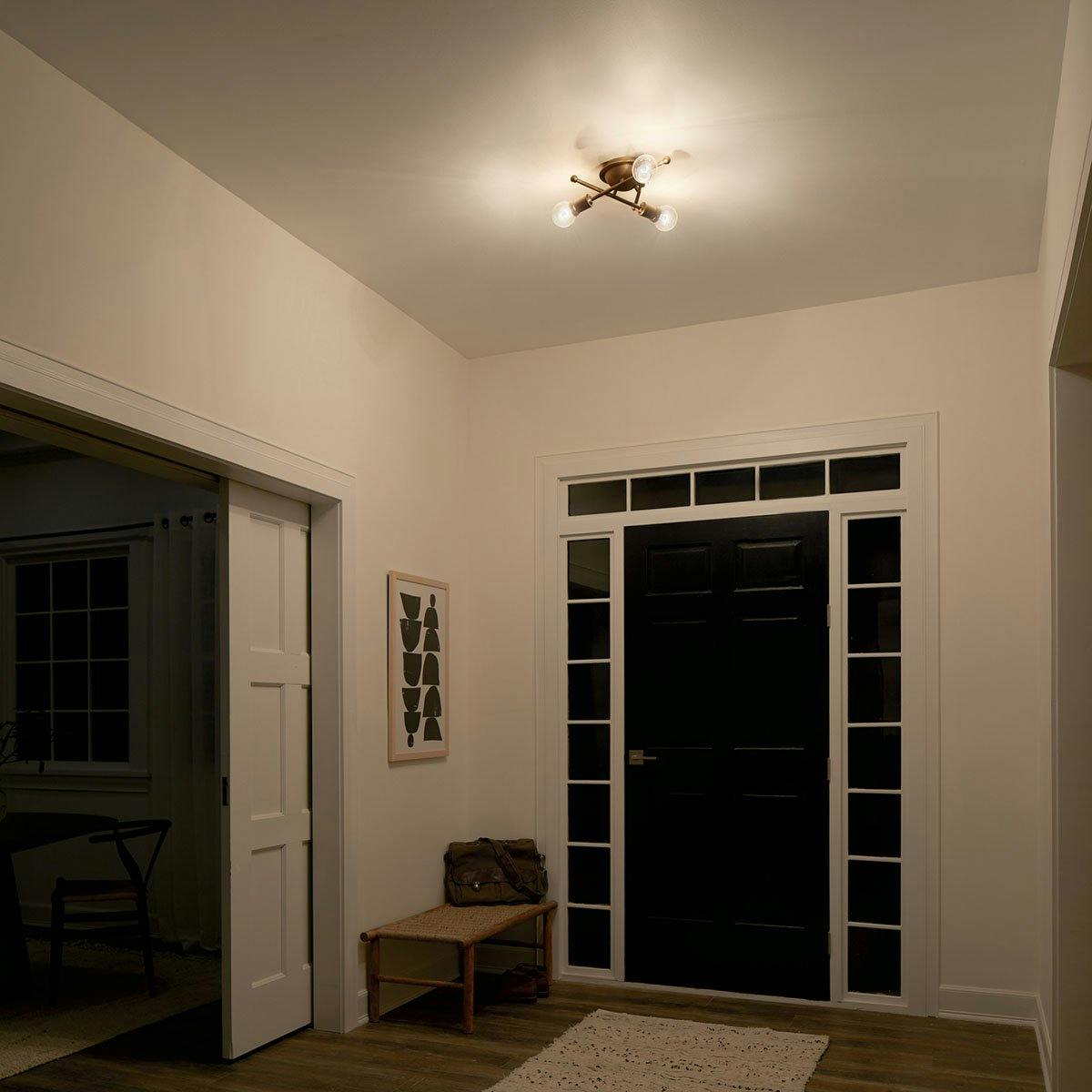 Night time Hallway image featuring Armstrong flush mount light 43196NBR