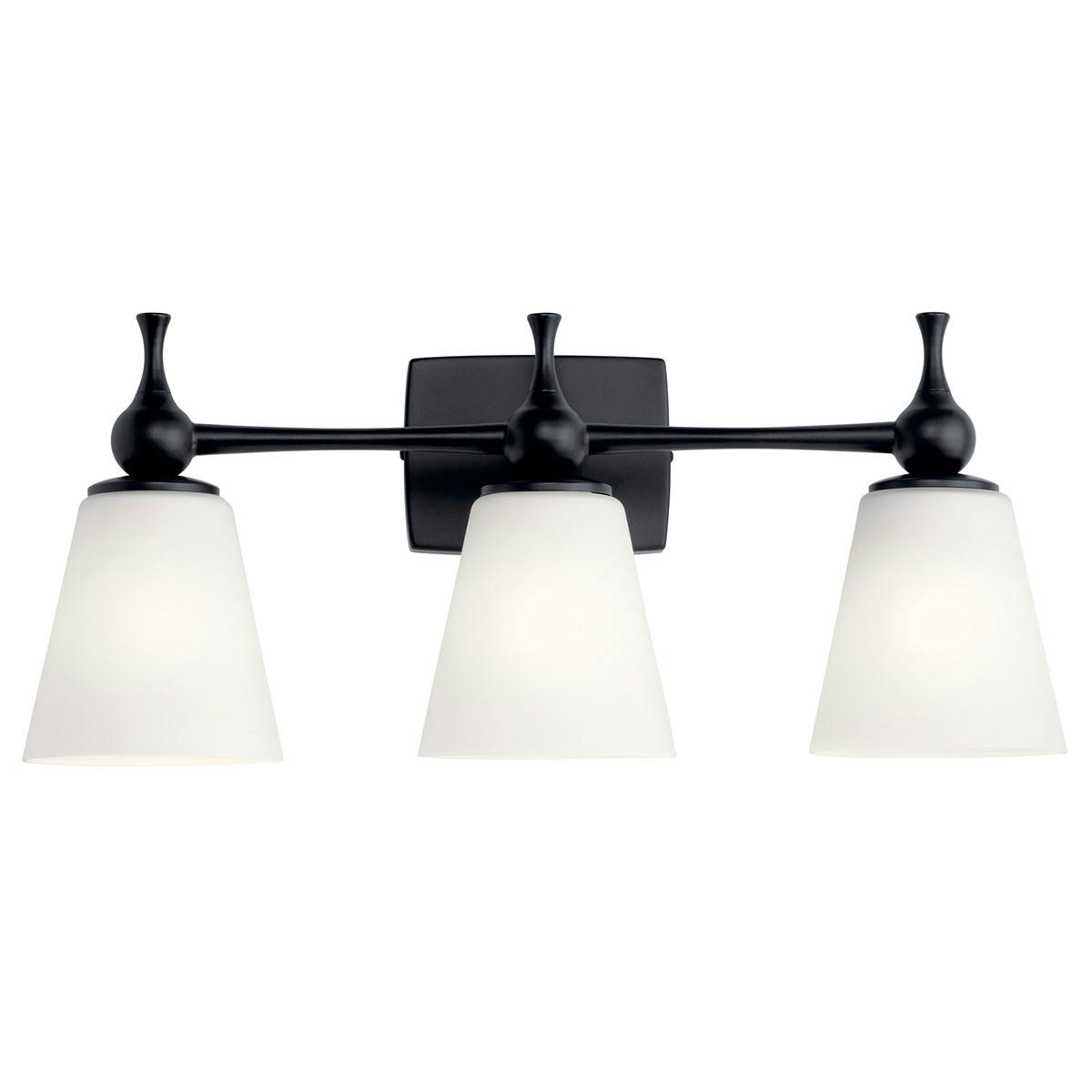 Front view of the Cosabella 24" Vanity Light Black on a white background