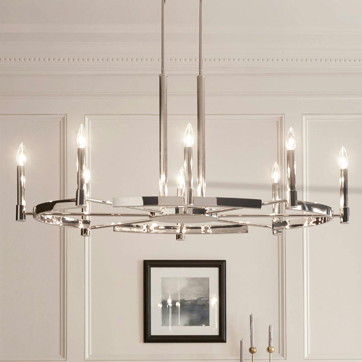 Day time Dining Room image featuring Tolani chandelier 52429PN