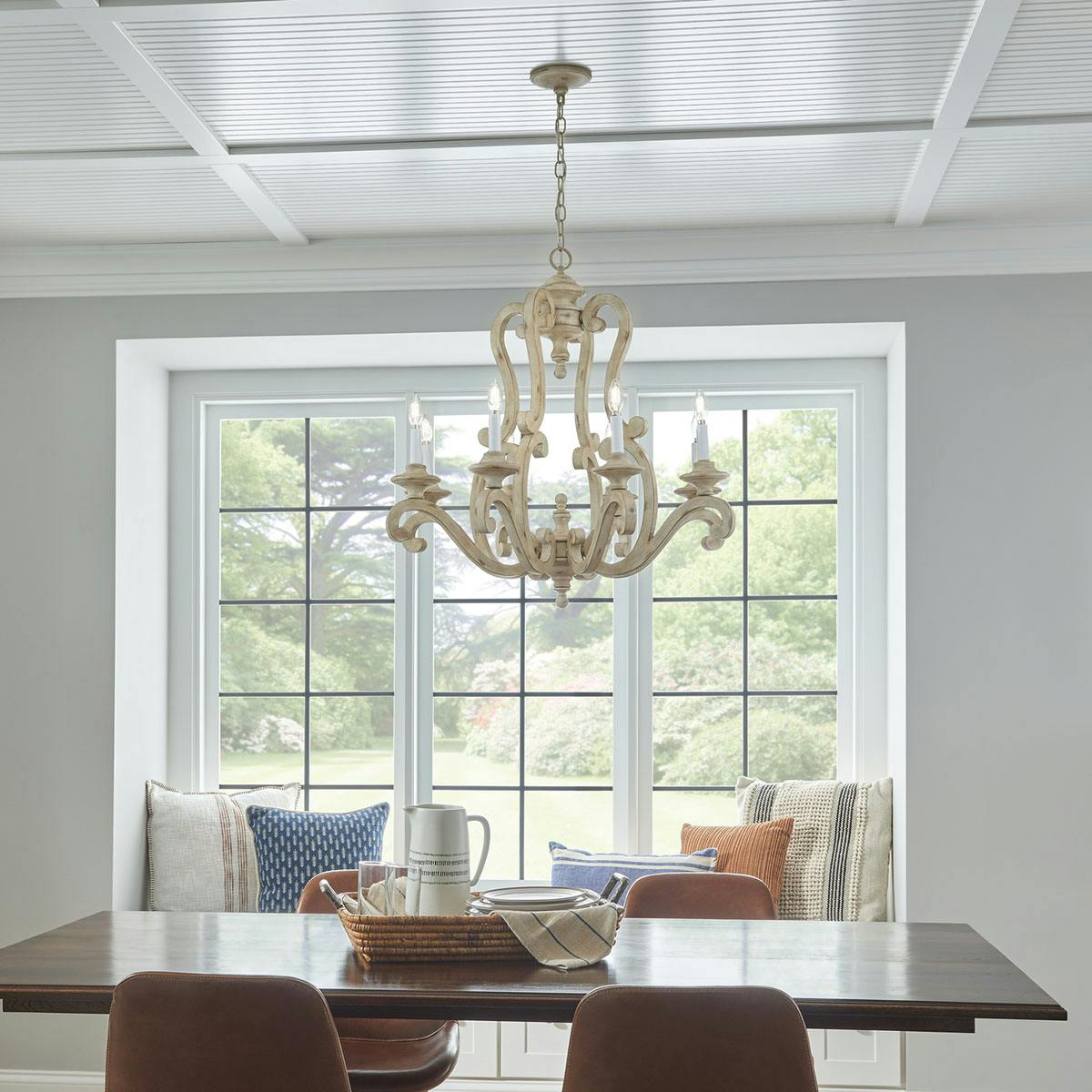 Day time dining room image featuring HaymanBay chandelier 43265DAW