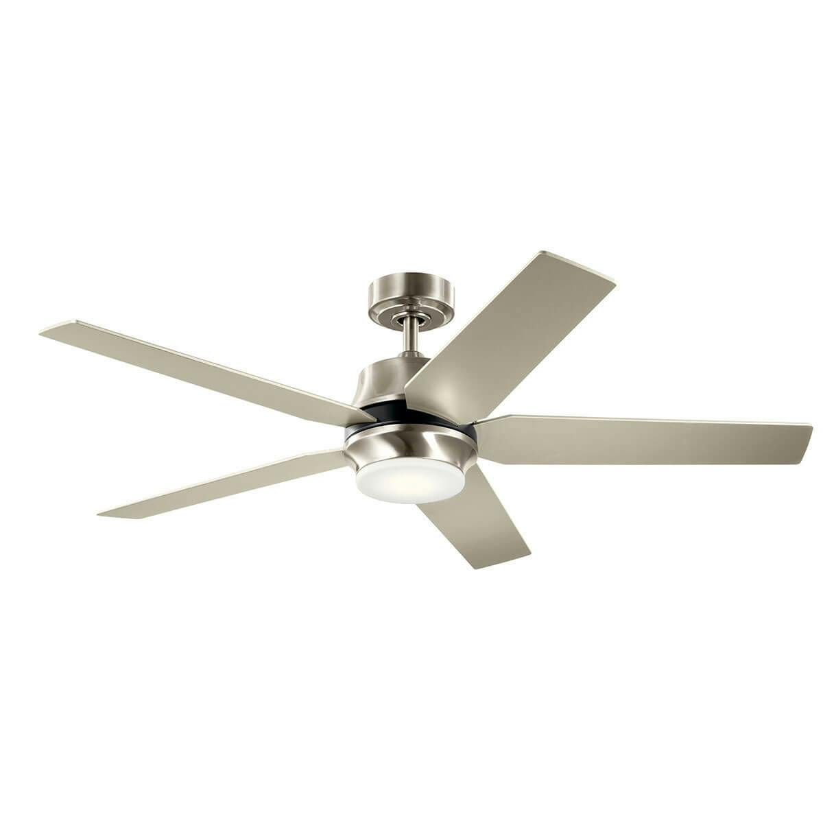 Maeve LED 52" Ceiling Fan Stainless Steel on a white background