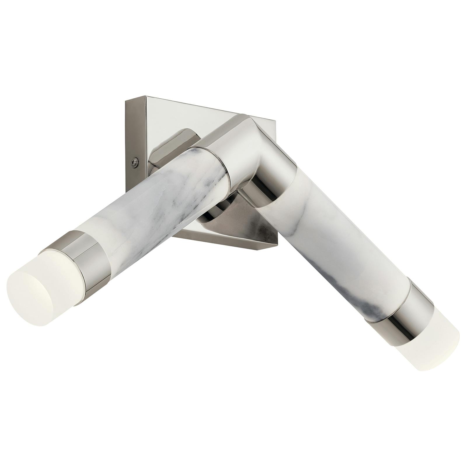 Avedu Wall Sconce Polished Nickel on a white background