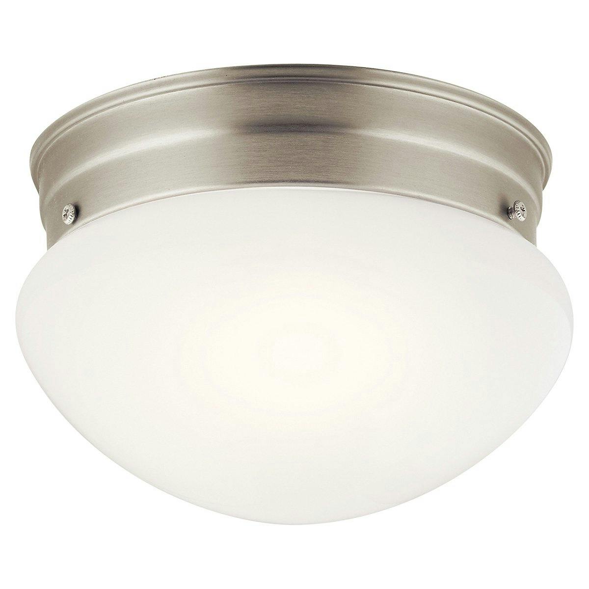 Ceiling Space 7.5" Flush Mount Nickel on a white background