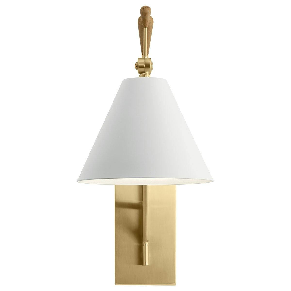 Front view of the Finnick™  20" Wall Sconce Champagne Gold on a white background